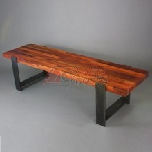 Дубовая скамейка с металлическими ножками Лофт SK-001