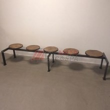 Скамья из металла и дуба (Лофт) SK-030